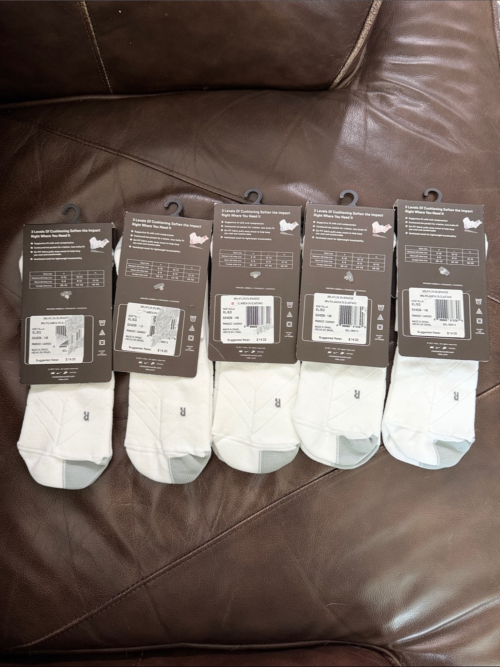 5 NWT Nike elite running cushion socks shoe size 12-15 - Picture 4 of 4